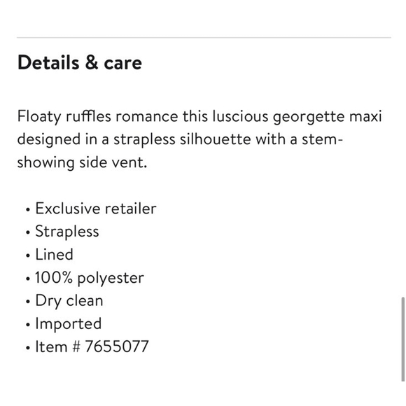 NWT HOUSE OF CB Sarina Ruffle Strapless Maxi Dress Size:L MSRP:$239 - Picture 7 of 11